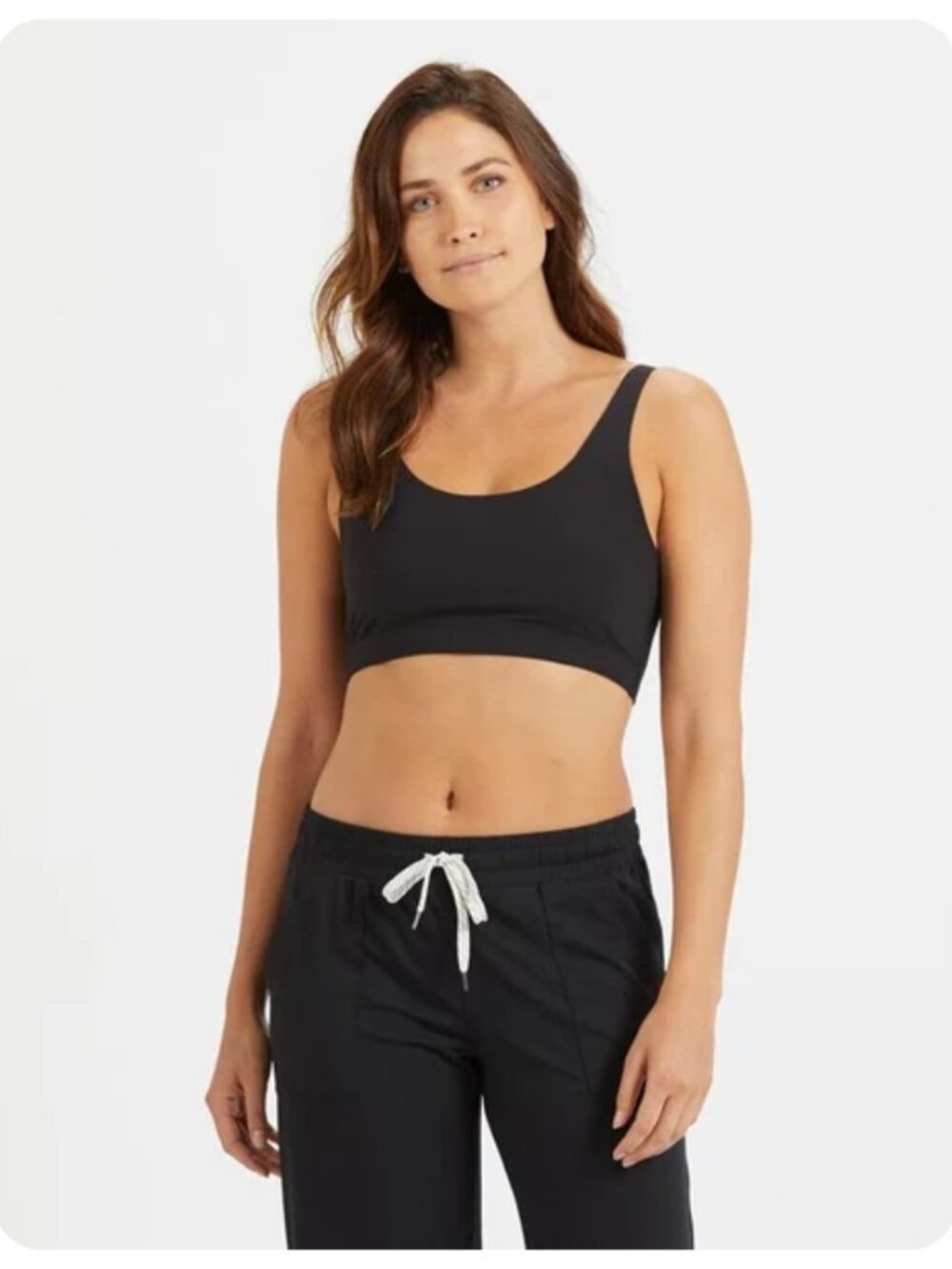 Vuori Black Tank Top Daily Bra sz L